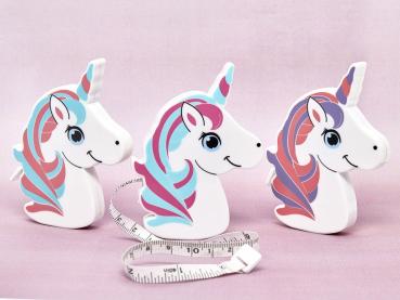 Rollmaßband Einhorn vers. Farben (Farbe wird zufällig gewählt) 100 cm lang